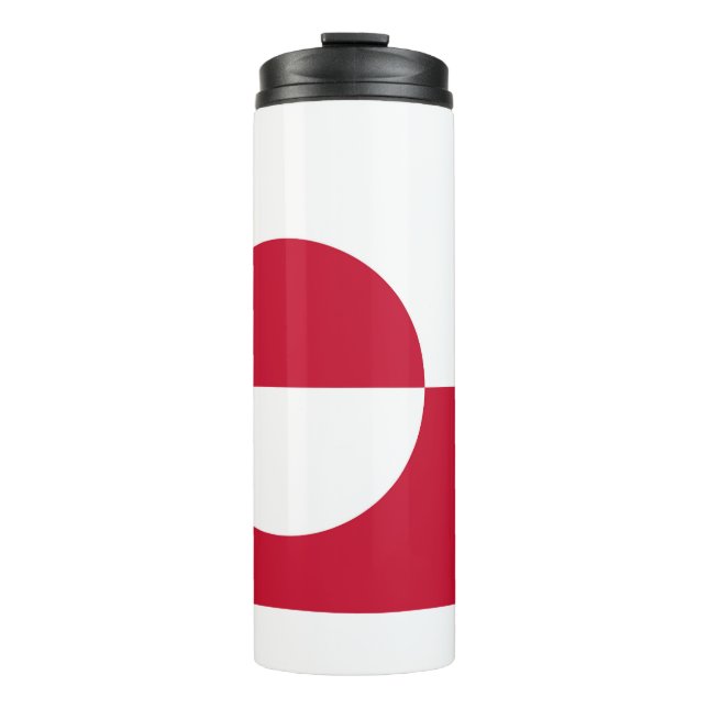 Thermal Tumbler with flag of Greenland (Front)