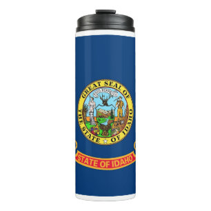 Thermal Tumbler with flag of Idaho, USA