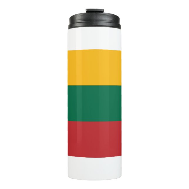 Thermal Tumbler with flag of Lithuania (Front)