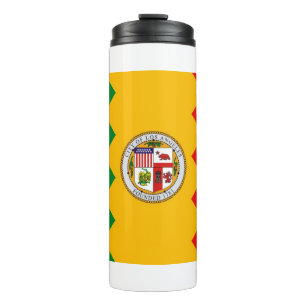 Thermal Tumbler with flag of Los Angeles, USA