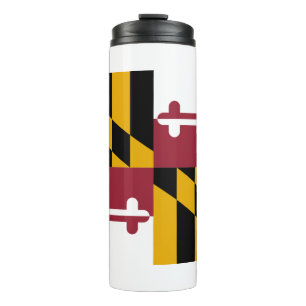 Thermal Tumbler with flag of Maryland, USA