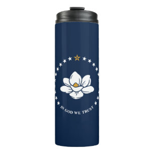 Thermal Tumbler with flag of Mississippi, USA