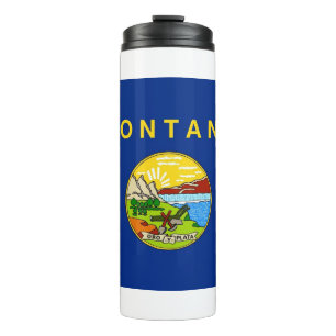 Thermal Tumbler with flag of Montana, USA
