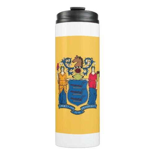 Thermal Tumbler with flag of New Jersey USA