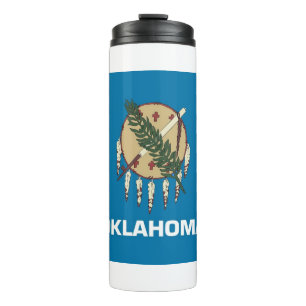 Thermal Tumbler with flag of Oklahoma, USA