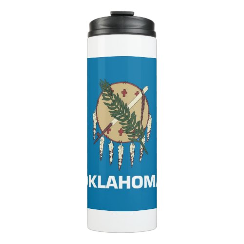 Thermal Tumbler with flag of Oklahoma USA