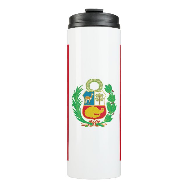 Thermal Tumbler with flag of Peru (Front)