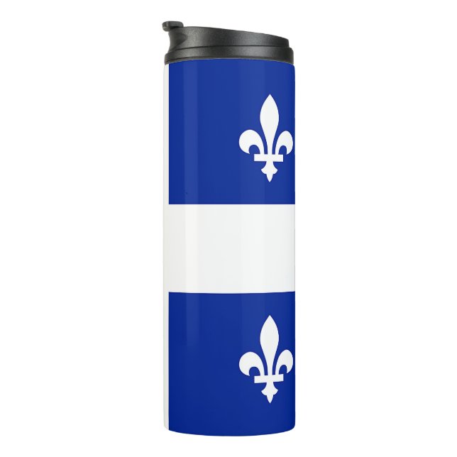 Thermal Tumbler with flag of Quebec (Rotated Right)
