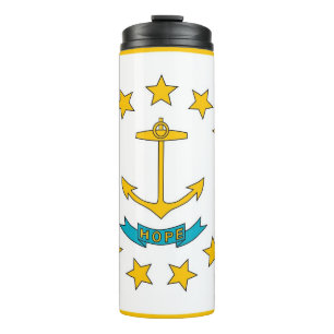 Thermal Tumbler with flag of Rhode Island, USA