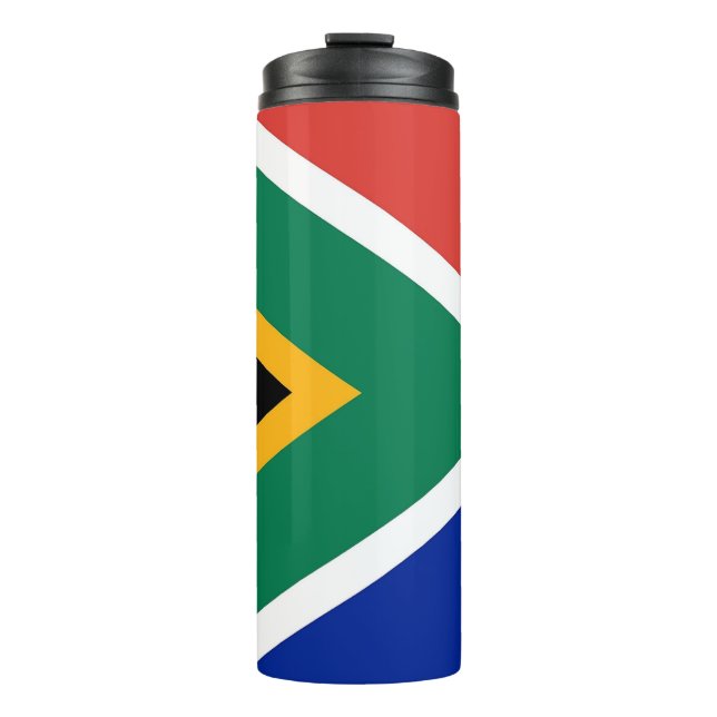 Thermal Tumbler with flag of South Africa (Front)