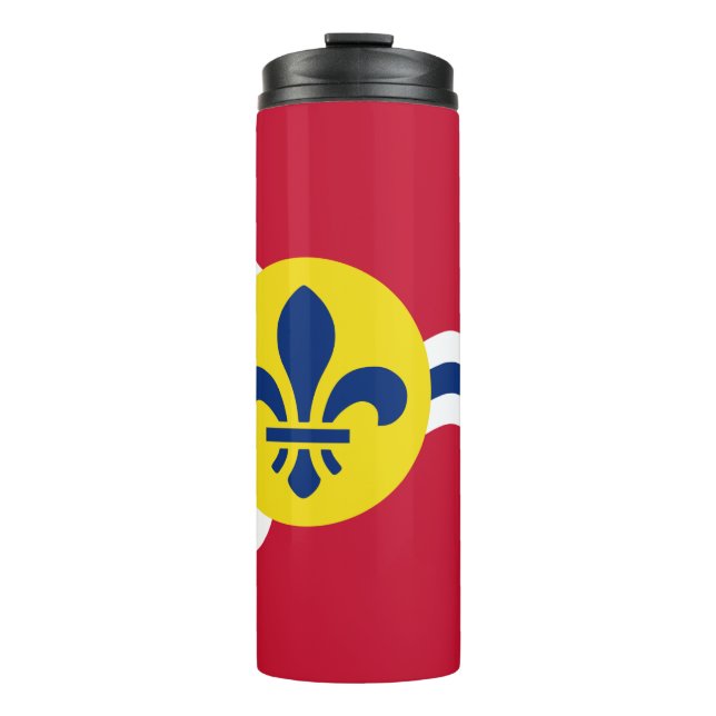 Thermal Tumbler with flag of St. Louis (Front)