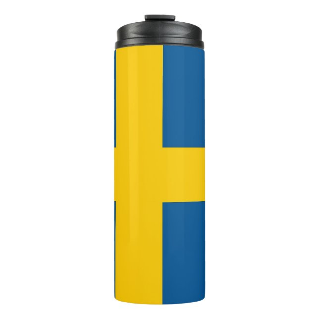 Thermal Tumbler with flag of Sweden (Front)