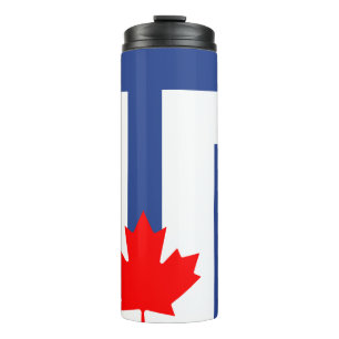 Thermal Tumbler with flag of Toronto, Canada