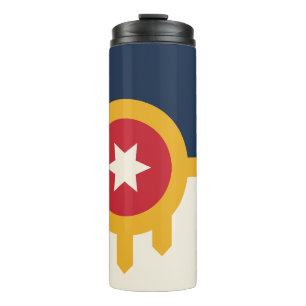 Thermal Tumbler with flag of Tulsa, Oklahoma