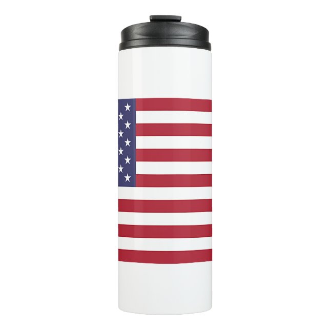 Thermal Tumbler with flag of USA (Front)