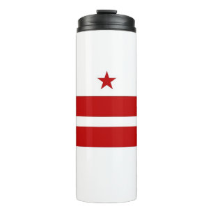 Thermal Tumbler with flag of Washington DC, USA