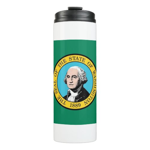 Thermal Tumbler with flag of Washington State USA