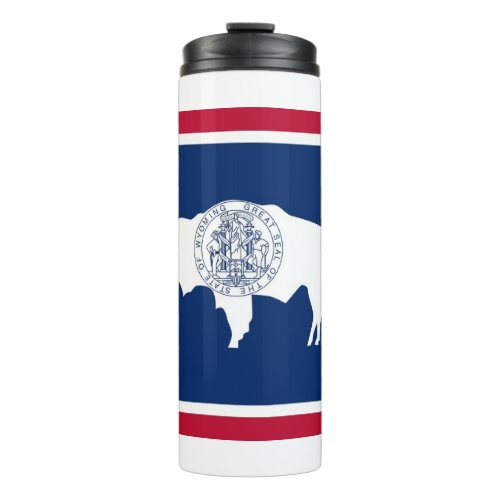 Thermal Tumbler with flag of Wyoming USA