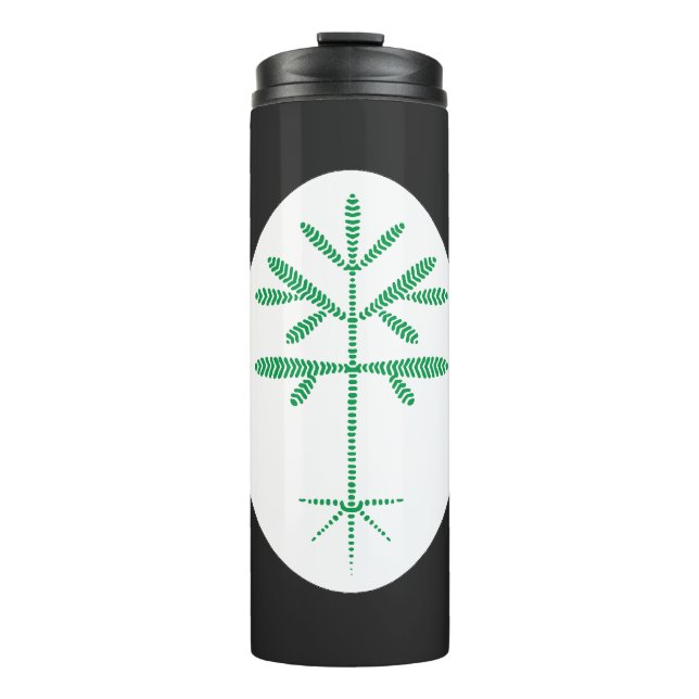 Thermal Tumbler with Green Sapling (Front)