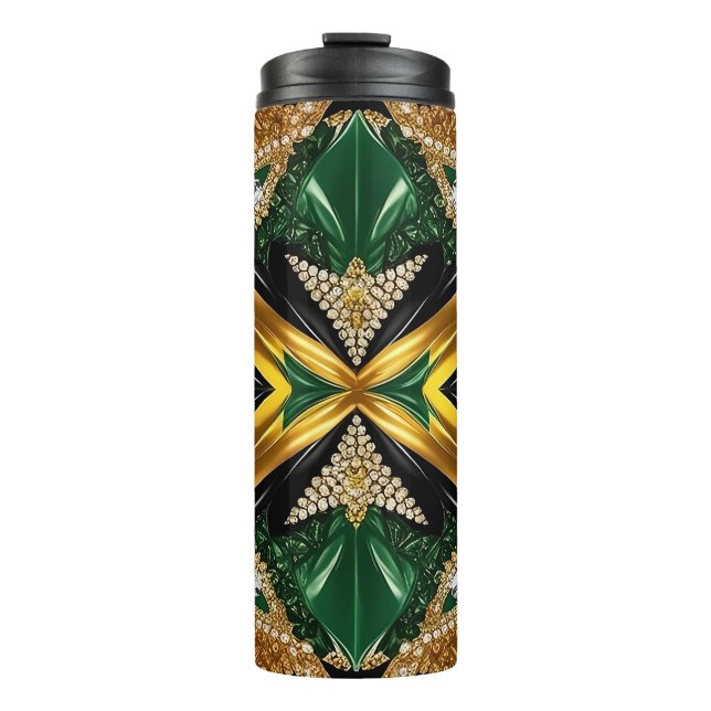 Thermal Tumbler with Jamaican Colors (Front)