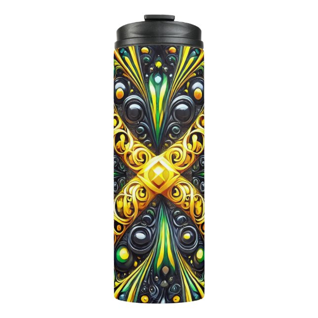 Thermal Tumbler with Jamaican Colors (Front)