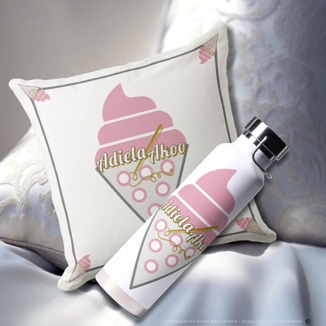 Thermal Water Bottle - Irresistible Ice Cream  (Irresistible Ice Cream Throw Pillow & Water Bottle designd by Poet Adiela Akoo. Love it? GET it now!)