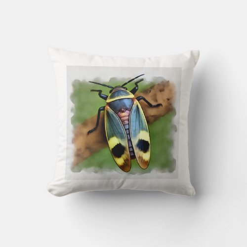 Thermobia insect dorsal view 190624IREF127 _ Water Throw Pillow