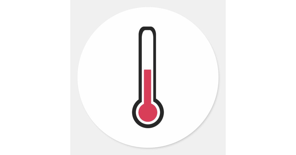 Colorless Thermometer Sticker Thermometer Classic Round Sticker | Zazzle