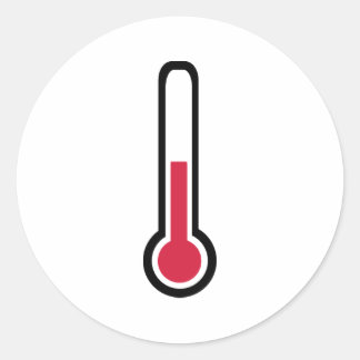 Thermometer Classic Round Sticker