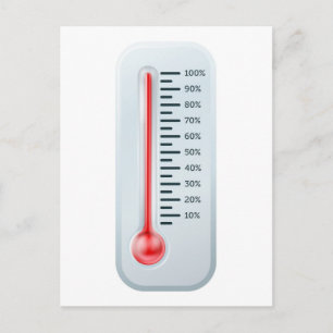 Thermometer illustration postcard