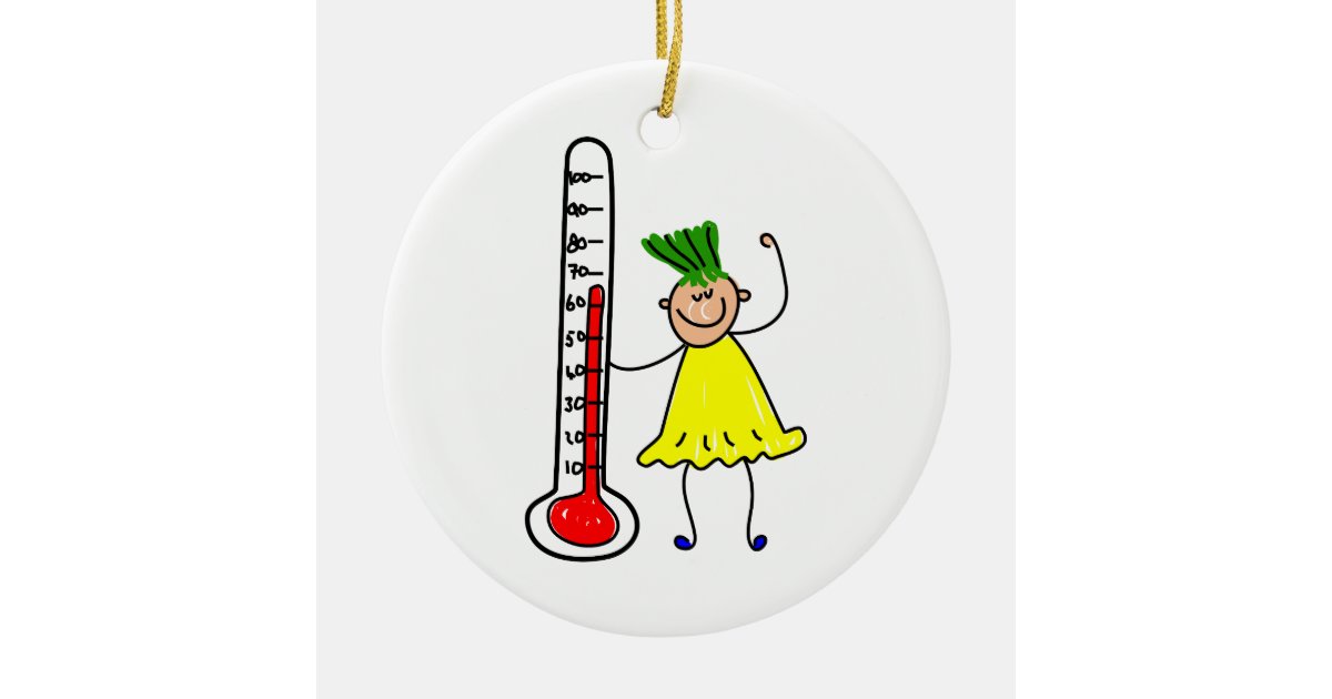 Thermometer Kid Ceramic Ornament Zazzle
