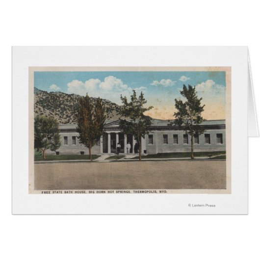Thermopolis, WY - View of Big Horn Bath House Cards (Front Horizontal)