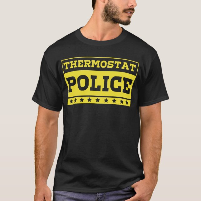 Thermostat Police yellow T-Shirt (Front)