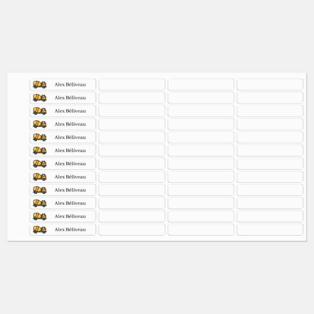 Thermosticating labels children's clothing (Sheet)
