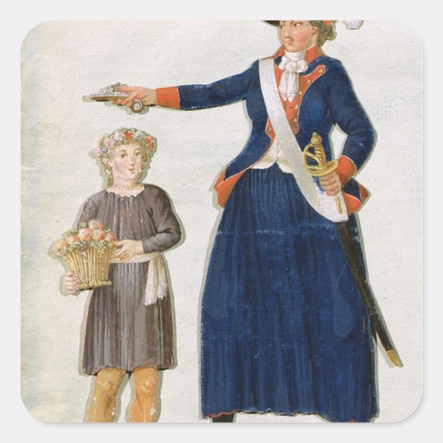 Theroigne de Mericourt Square Sticker (Front)