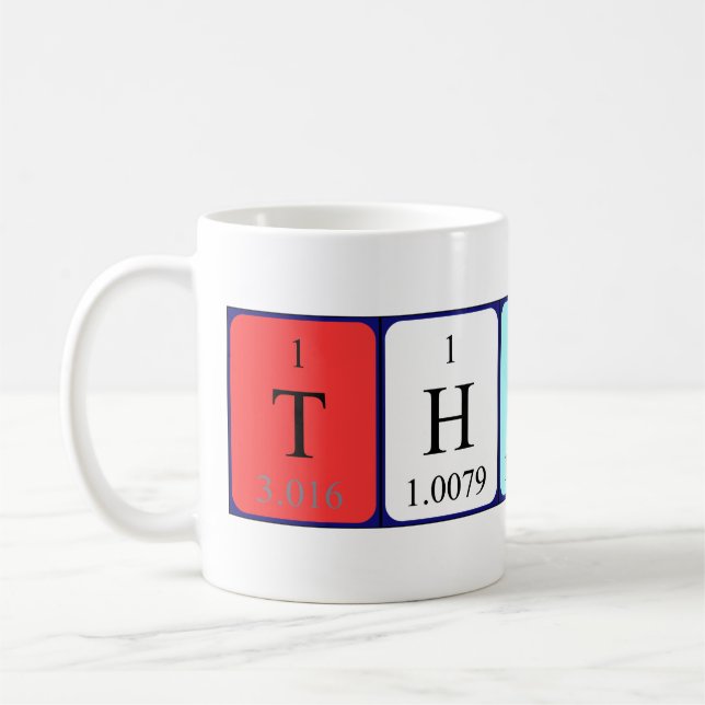 Theron periodic table name mug (Left)