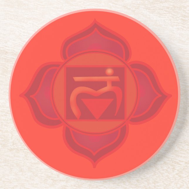 TheRoot Chakra Drink Coaster (Front)