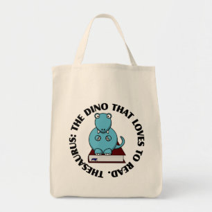Thesaurus: A Dinosaur Who Loves to Read Books Tote Bag