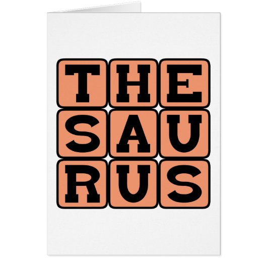 Thesaurus, Book of Synonyms and Antonyms Cards (Front)