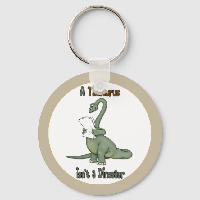 Thesaurus Dinosaur Keychain (Front)
