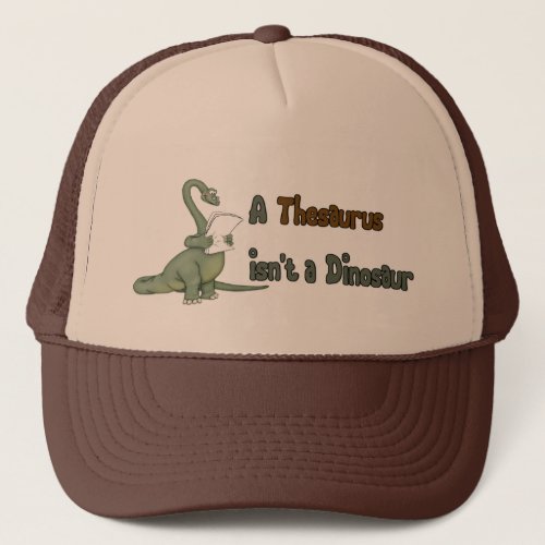 Thesaurus Dinosaur Trucker Hat