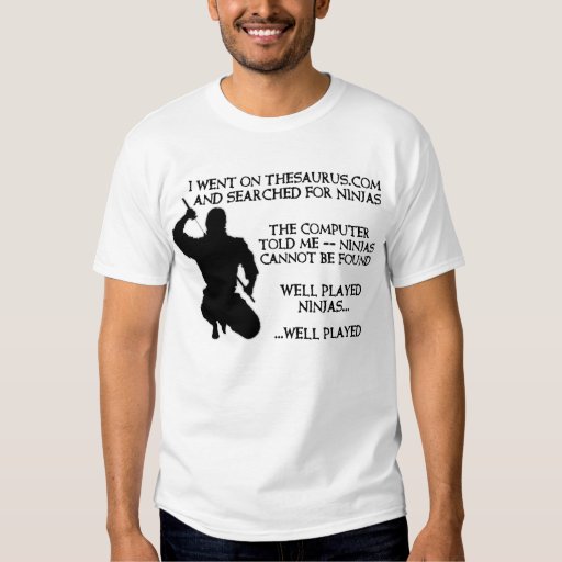 Thesaurus Ninjas Funny Ninja Shirt | Zazzle