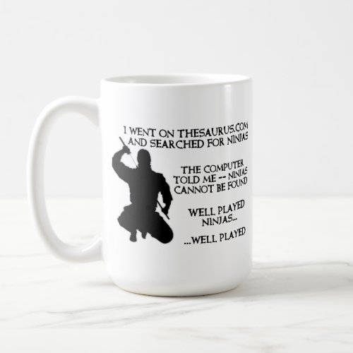 Thesaurus Ninjas Funny NinjaMug Coffee Mug