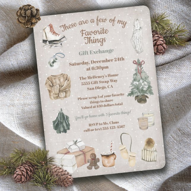 These are a few Favorite Things Gift Exchange Invitation (Creator Uploaded)