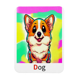 These are colored alphabet flashcards. magnet