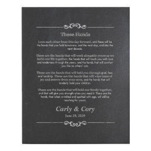 These Are The Hands Irish Wedding Vows Faux Canvas Print