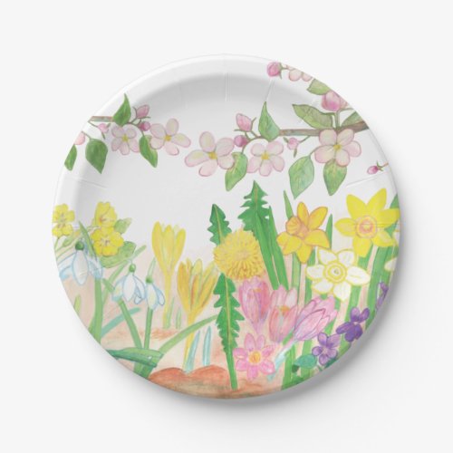These Are the Spring Flowers that Radiate Joy  Paper Plates