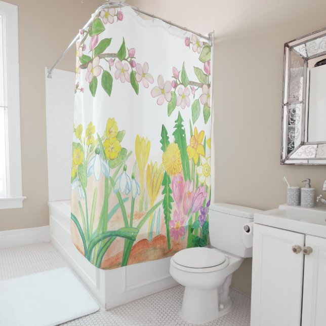 These Are the Spring Flowers that Radiate Joy   Shower Curtain (In Situ)