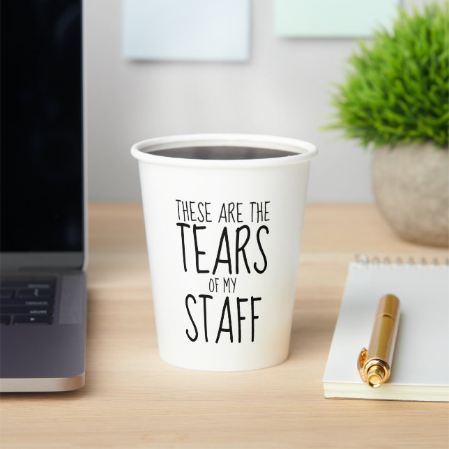 These Are The Tears Of My Staff Paper Cups (Insitu)
