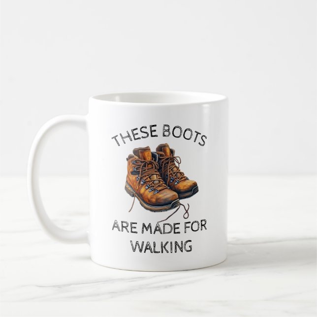 These Boots Are Made for Walking Personalized Mug (Left)